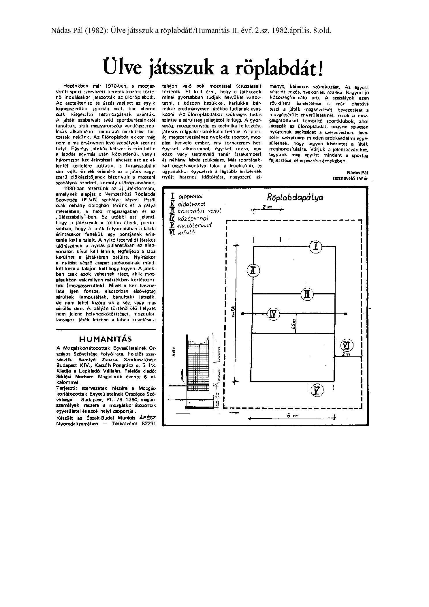 1982 04 Ulve jatszuk a roplabdat Humanitas MEOSZ borító