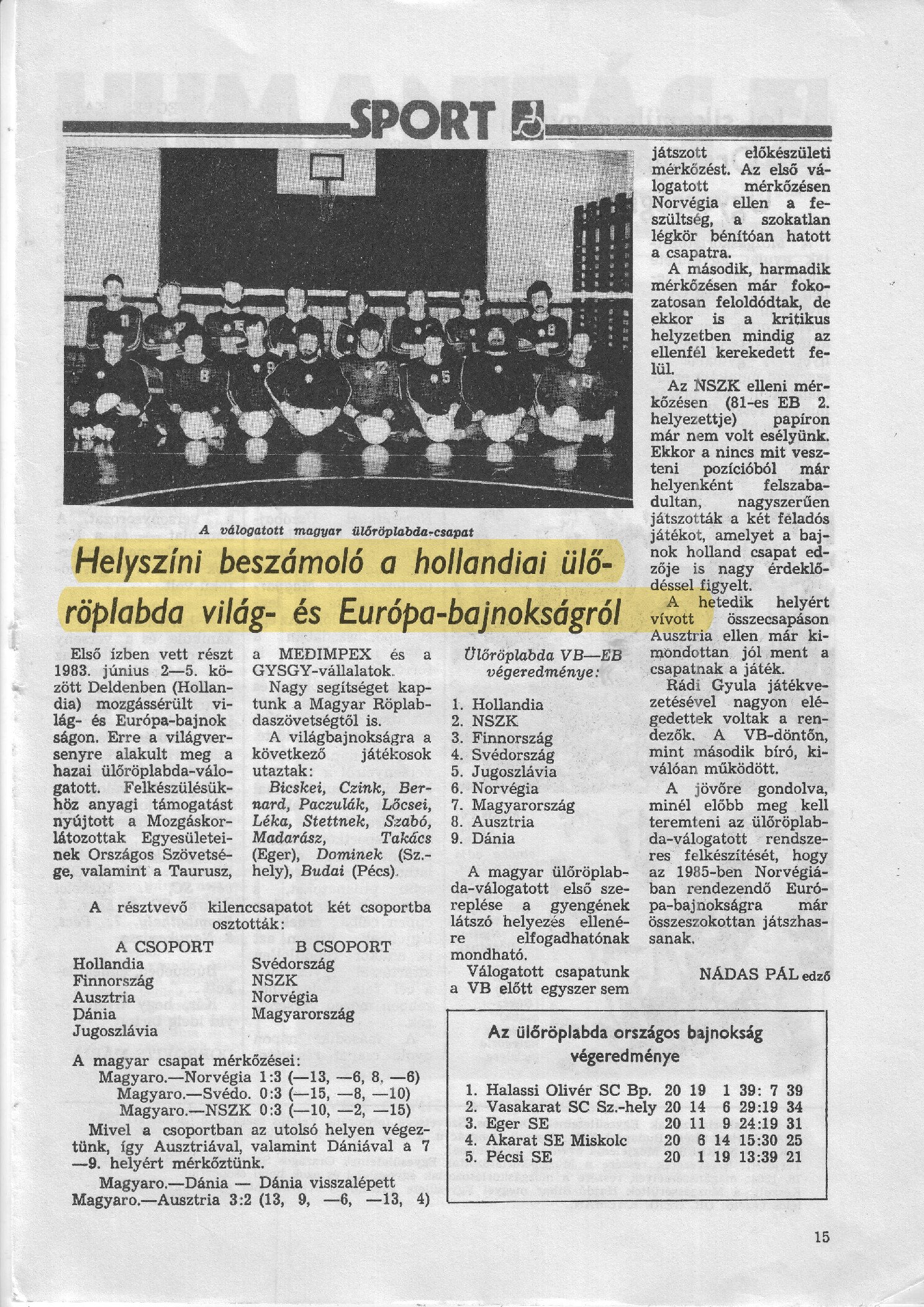 1983 10. 04 05 Helyszin bieszomolo a hollondiiai.Humanitas MEOSZ borító
