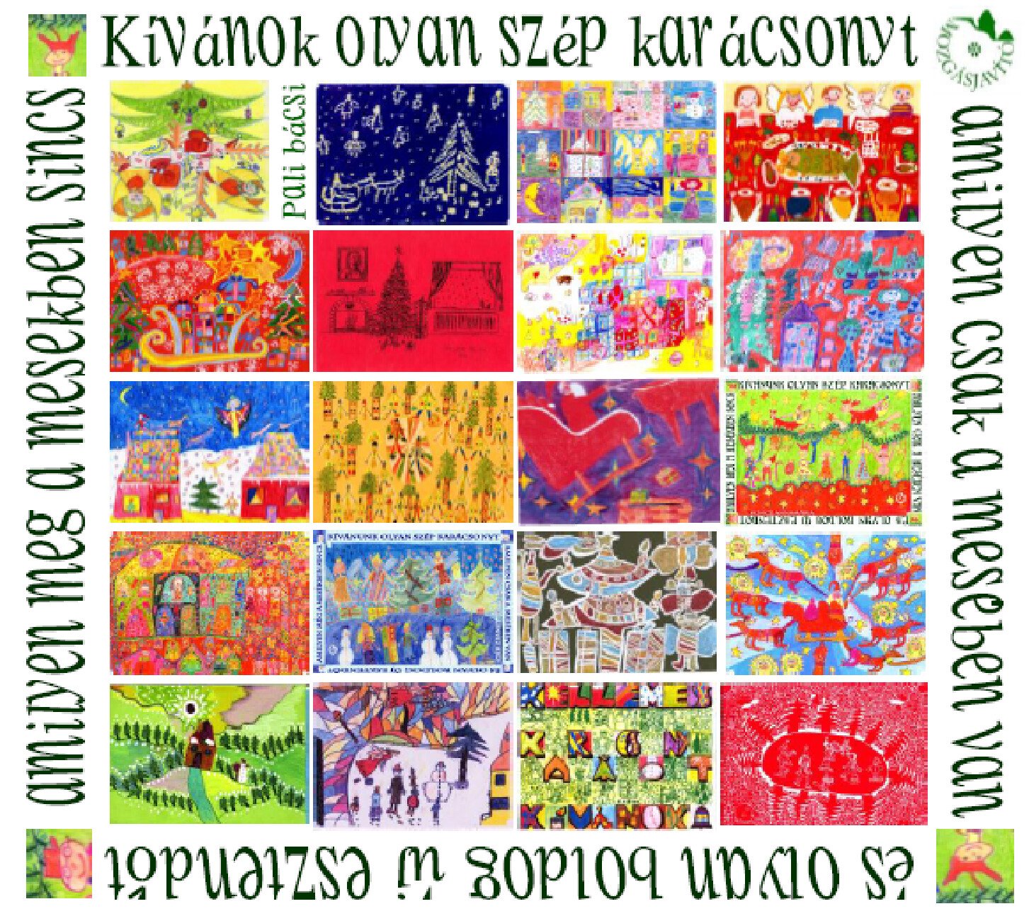 1987 2011 kozott szuletett Karacsonyi gyermekrajzok a Mozgasjavito Iskolaban borító