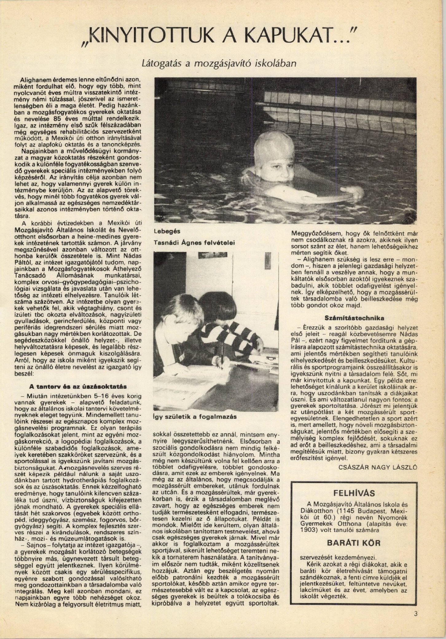 1988. 04. 01 Kinyitottuk a kapukat. Humanitas Csaszar Nagy Laszlo borító