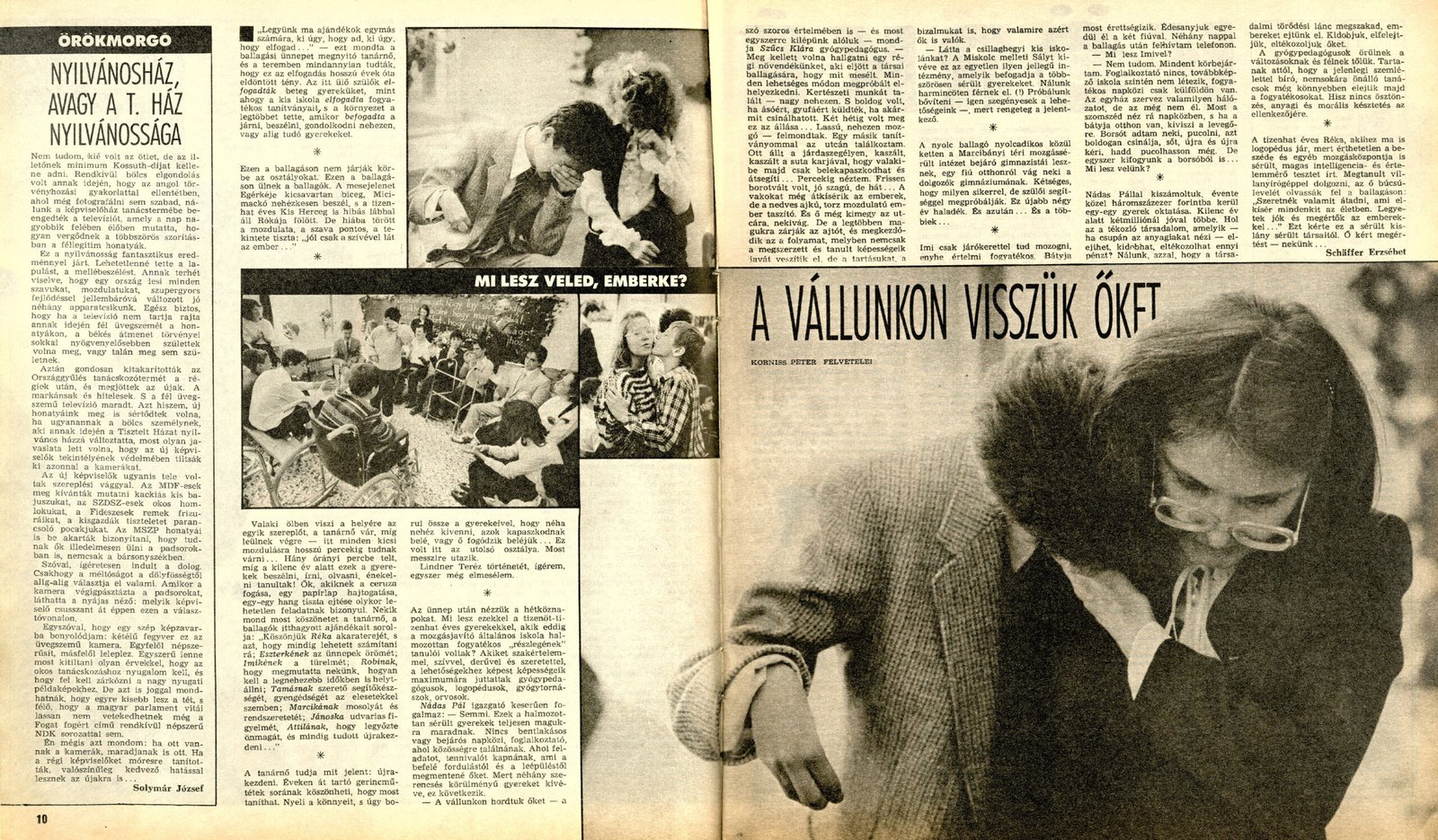 1990. 06. 30. „Mi lesz veled emberke. Nok Lapja Schaffer Erzsebet borító