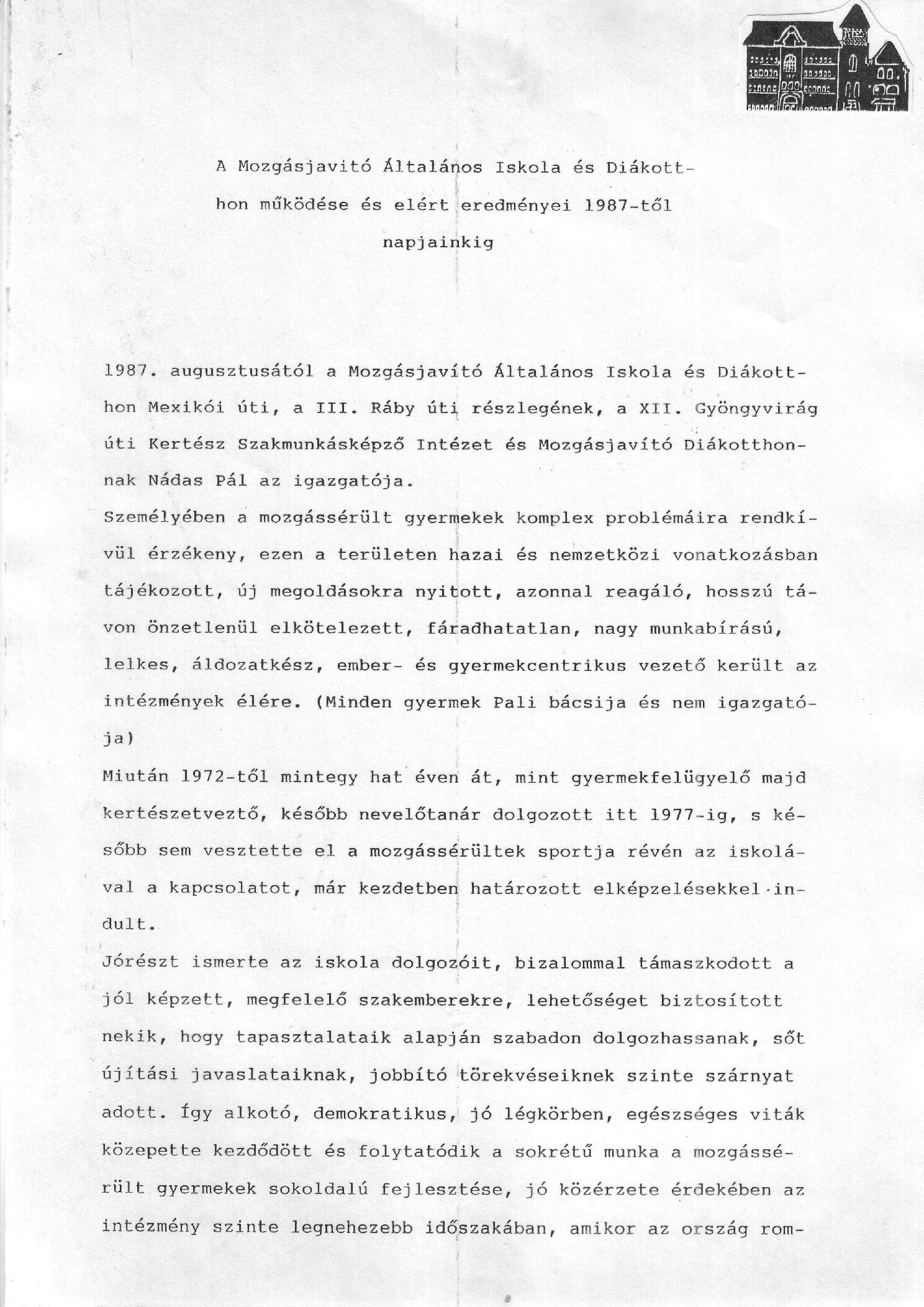 1991. MELTATAS. Egy felterjesztes melleklete. Eloterjeszto Gyalai Gasparne borító