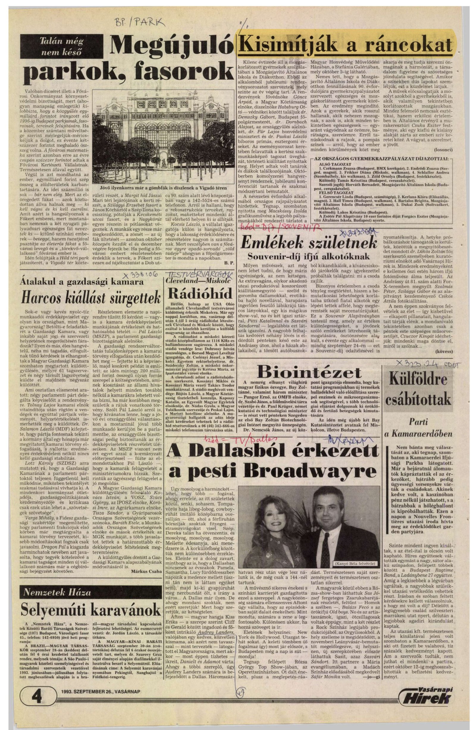 1993. 09. 26. Kisimitjak a rancokat VasarnapiHirek borító