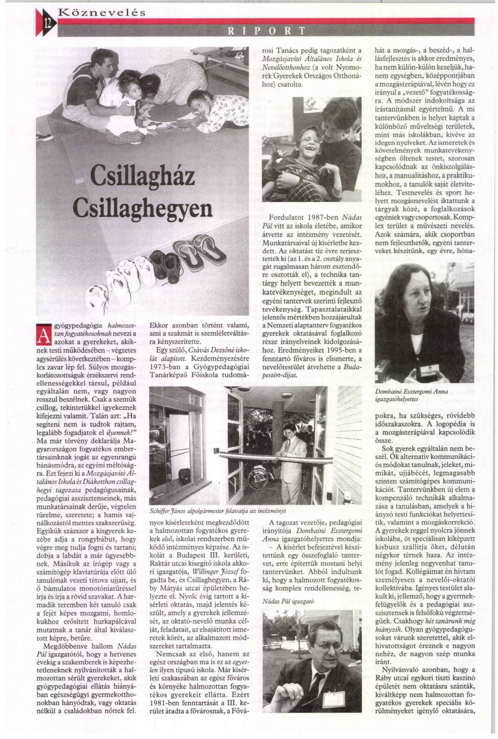 1998. 10. 09. Csillaghaz Csillaghegyen. Kozneveles 31.sz . 12 13. Miska Lajos borító