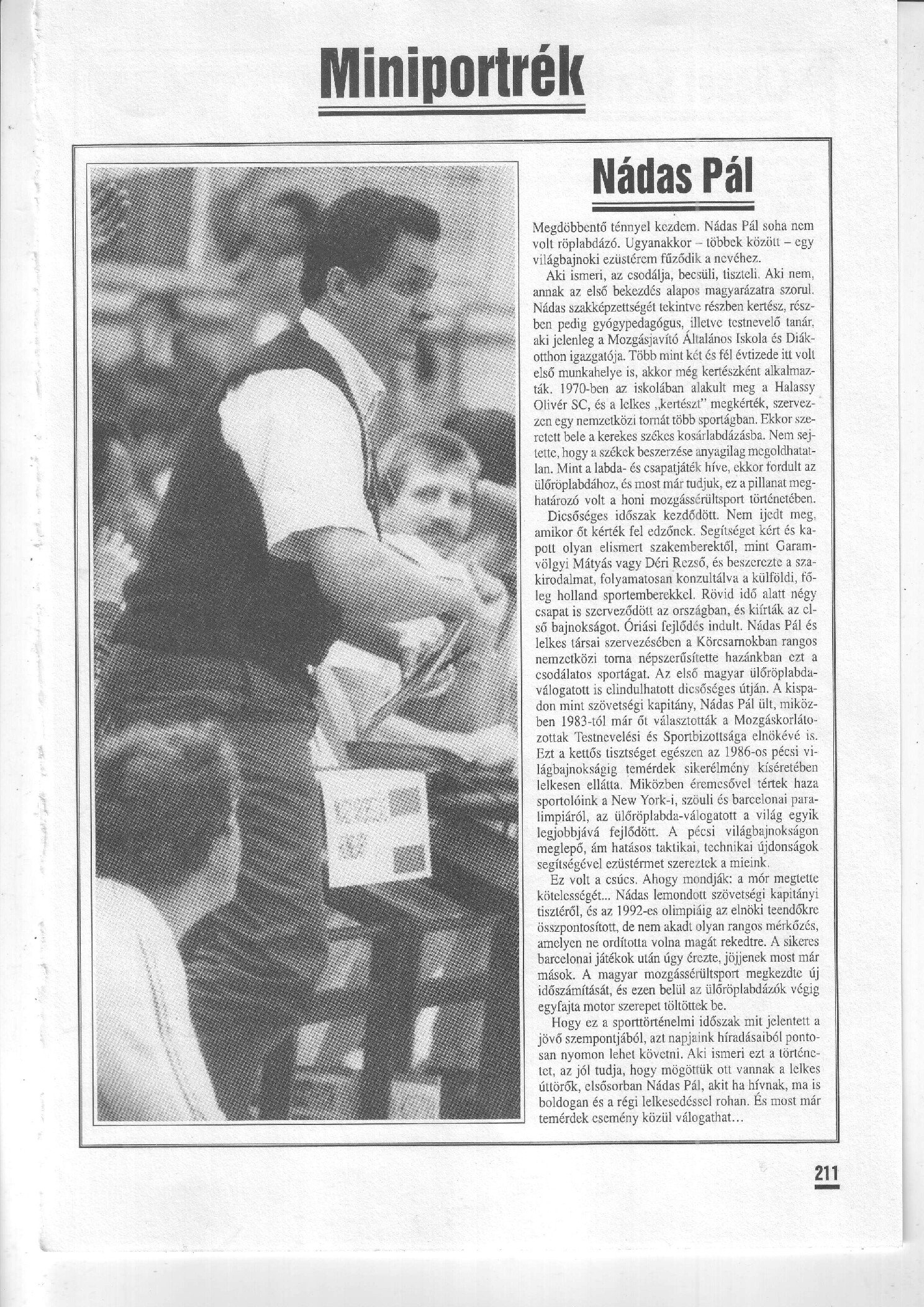 2000. Miniportre. Irta Lukats Gyogy A Magyar Roplabdazas 50 eve borító