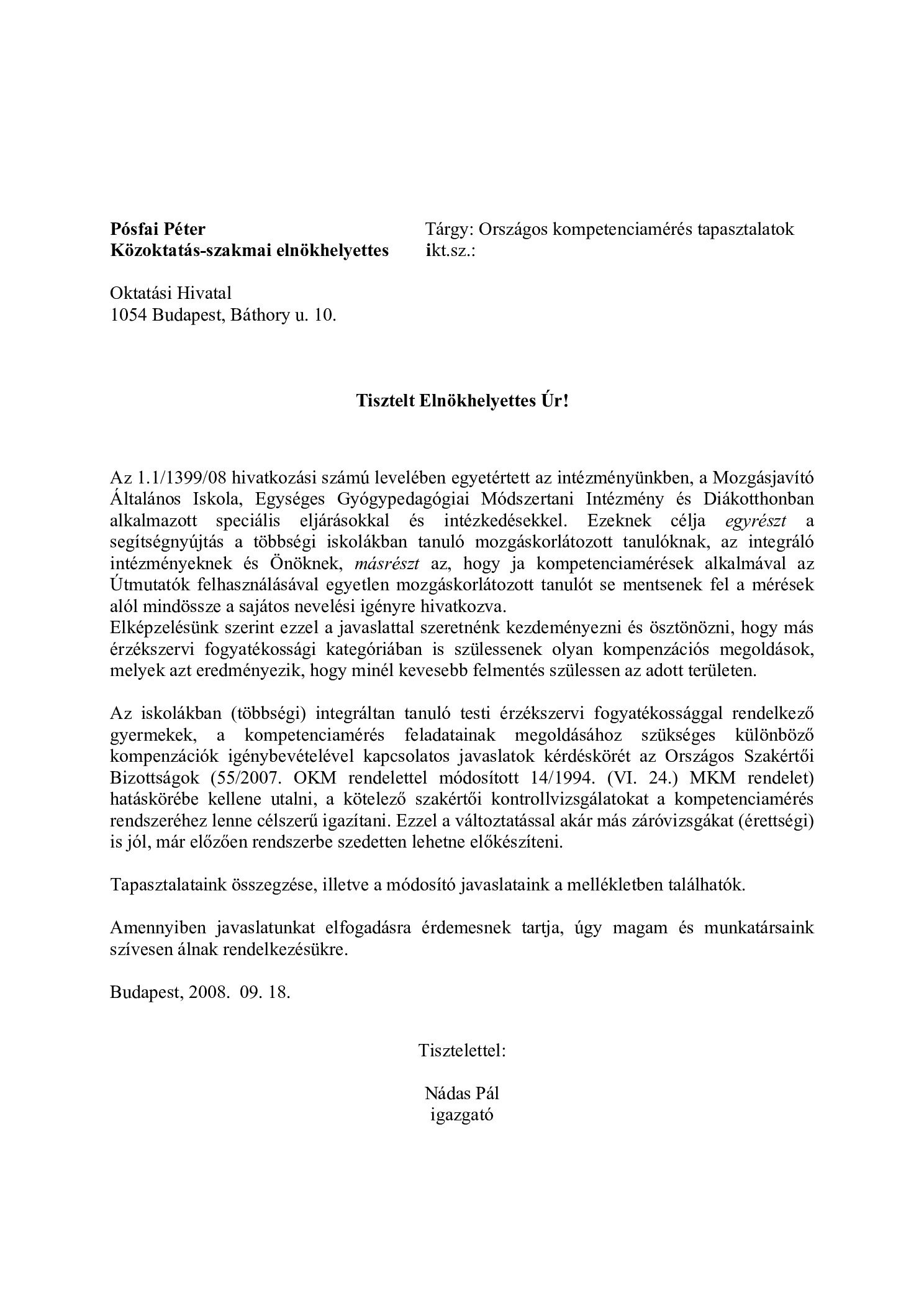 2008. 09. 18. Javaslat az Orszagos kompetencia meresrhez borító