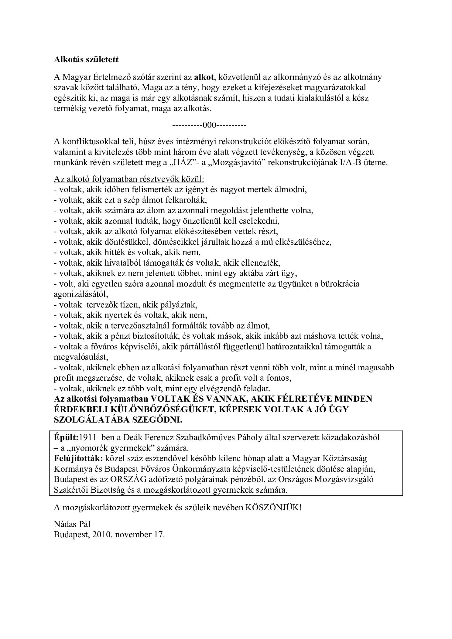 2009.11.17. Alkotas szuletett borító