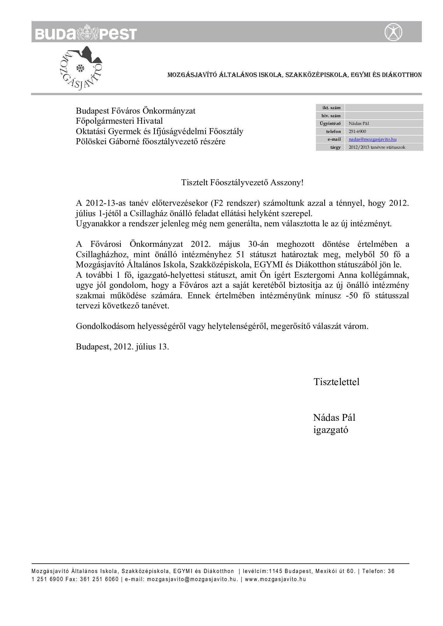 2012. 07. 13. Csillaghaz tanevi tervezese a kovetkezo tanevre borító